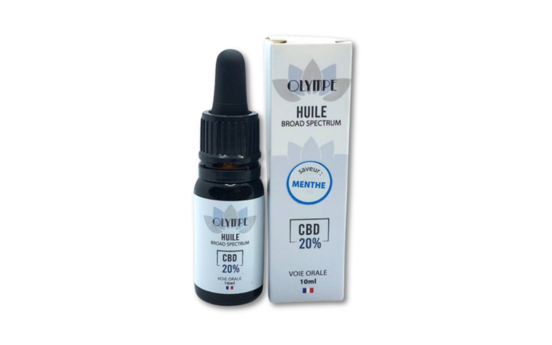 Trouver une huile 20% de CBD Broad Spectrum à la menthe sans THC sur Cazaux