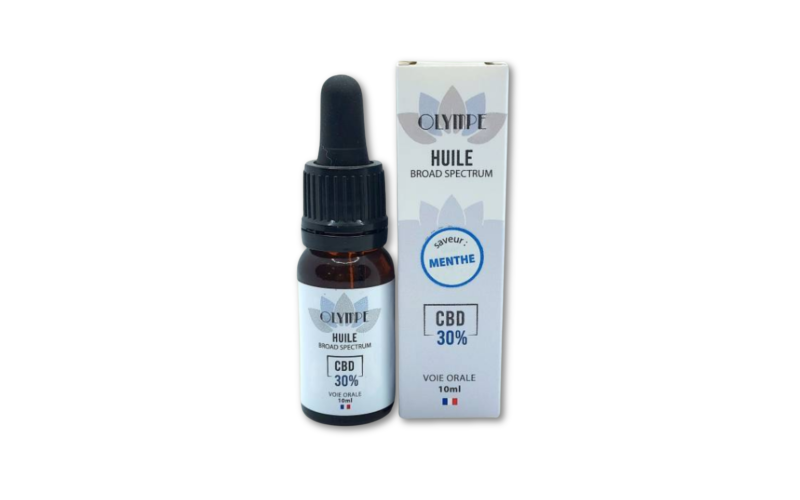 Acheter une huile CBD 30% broad spectrum à la menthe 